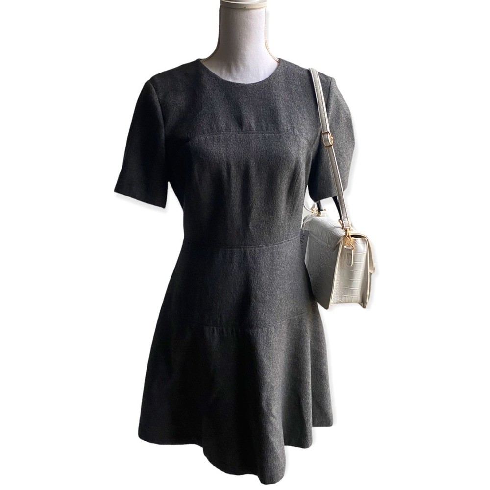 ZARA Women's Grey Short Sleeve Dress